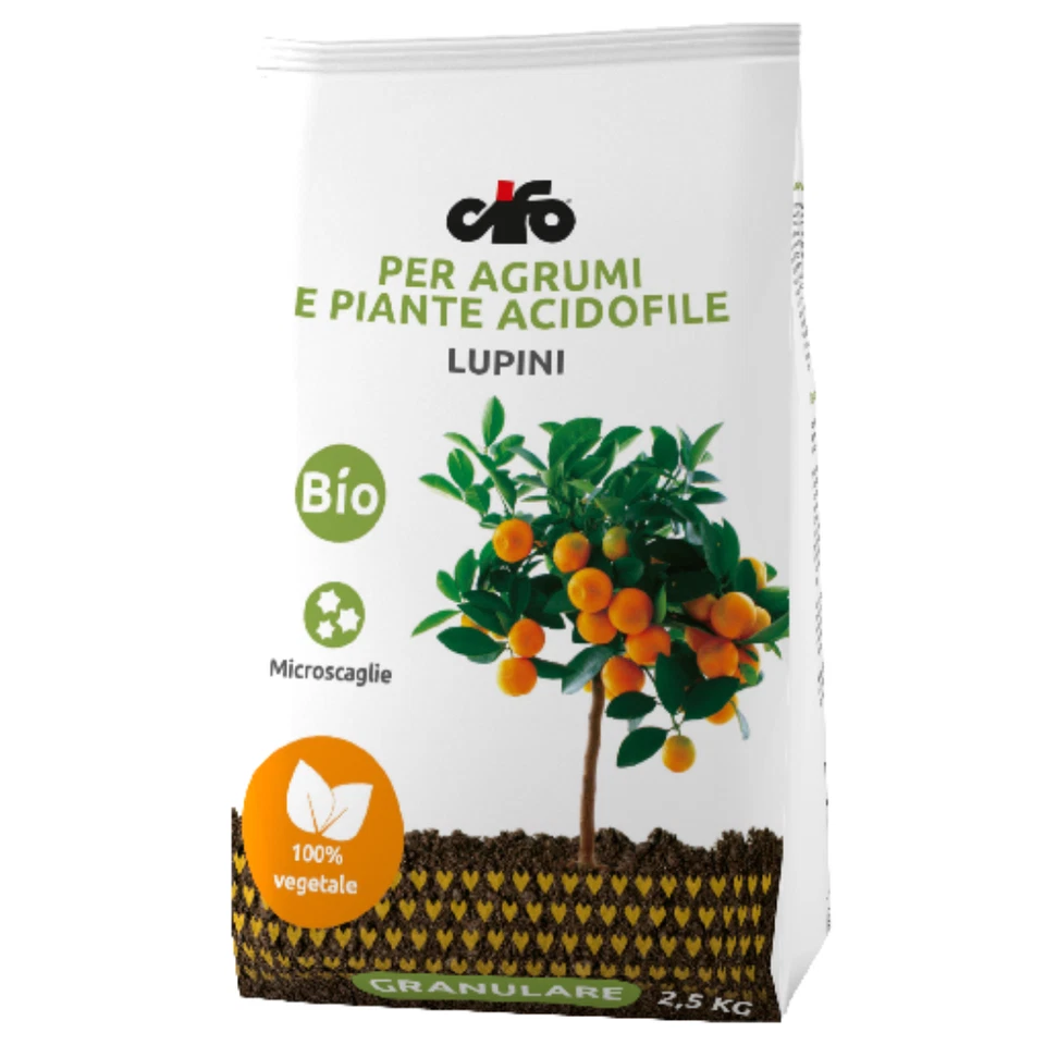 Cifo LUPINI MACINATI CONCIME BIOLOGICO per LIMONI AGRUMI PIANTE ACIDOFILE 2,5 kg - Immagine 1 di 1