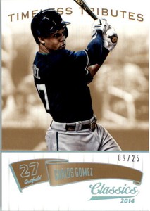 2014 Classics Timeless Tributes Gold #22 Carlos Gomez /25 