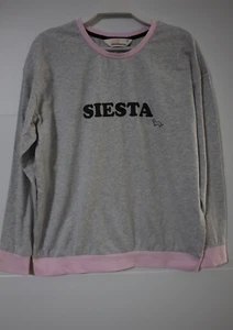 Peter Alexander grey/pink "siesta" sleep top size M - Picture 1 of 2