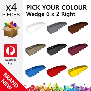 4x Genuine LEGO™ - Wedge 6 x 2 Right - 41747 5711 52215 69068 New Parts - Picture 1 of 17