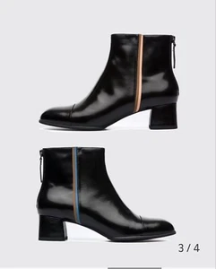 Camper Twins Ankle Boots Glossy Black Formal Women's Sz 37/US 7 Used - Picture 1 of 17