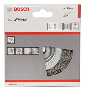Bosch Topfdrahtbürste 75mm M14 0,50mm gezopfter Stahldraht - Bild 1 von 1