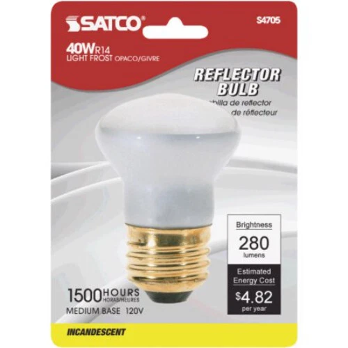 Satco S4705 40W R14 Medium Base Frosted Mini Flood Bulb - Image 1 of 1