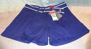 US Polo Assn: Girls Blue Shorts w/ web Belt Size16 $32 - Picture 1 of 4