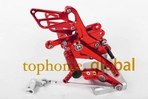 Juego de estribaciones traseras para ajuste CNC ROJO HONDA CBR1000RR 2008-2014 - Imagen 1 de 11