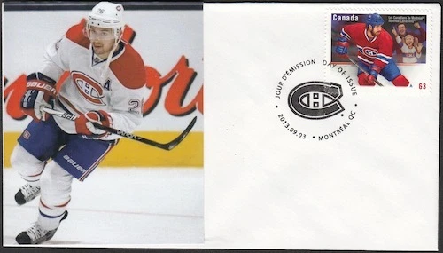 CUBIERTA PRIMER DÍA CANADÁ Sc #2671.39 MONTREAL CANADIENSES JOSH GORGES Foto 1 de 1