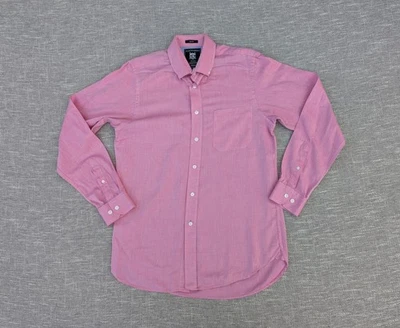 Austin Reed Shirt Mens Medium Pink Slim Fit Button Up Long Sleeve - Image 1 of 4