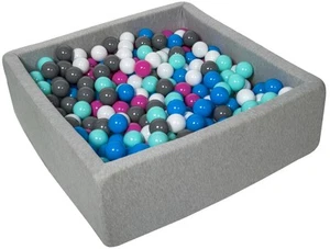 Soft Jersey Baby Kids Children Ball Pit with 450 balls, Gift, 90x90 cm - Picture 1 of 24