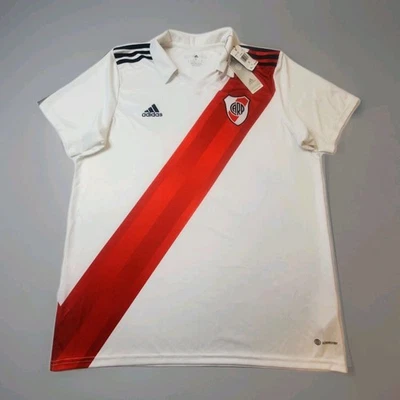 Camiseta Adidas River Plate Home masculina XL branca manga curta futebol futbol nova com etiquetas - Imagem 1 de 4