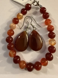 Schmuckset aus Karneol ( Armband/Ohrringe) - Bild 1 von 1