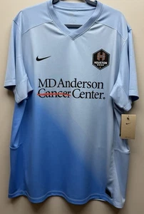 NUEVA Camiseta de Fútbol Nike Houston Dash Para Hombre Pre-Partido Manga Corta Azul Talla 2XL - Imagen 1 de 8