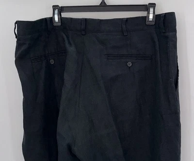 Vintage Polo Ralph Lauren Black Pure Linen 5 Pocket Pants Mens Size 38x32 - Image 1 of 4