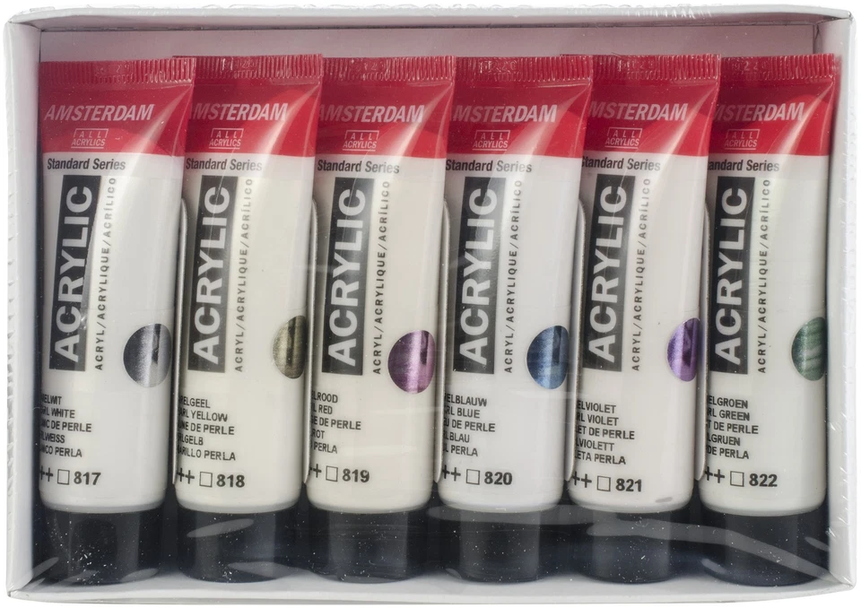 ROYAL TALENS Amsterdam 20ml Standard Acrylic Paint Set 6/Pkg-Pearl