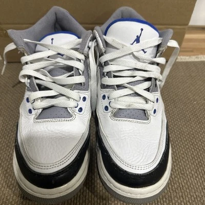 Nike Air Jordan 3 Retro GS Racer Blue White Shoe 398614-145 Size 7Y / 8.5W 🔥  - Image 1 of 4