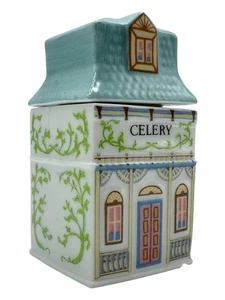Tarro de porcelana The Lenox Spice Village apio 1989 vintage coleccionable - Imagen 1 de 5