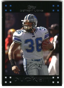 Topps #112 T.J. Duckett Detroit Lions 2007 - Imagen 1 de 2