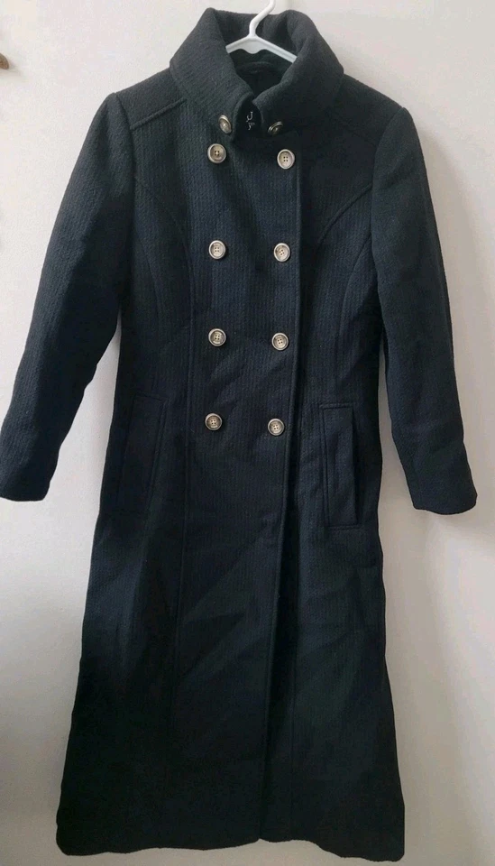 Chaqueta de vestir larga vintage y2k mezcla de lana chaquetón trinchera Guess longitud completa Foto 1 de 4