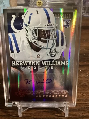 Kerwynn Williams Rookie Spectrum Autographs Football Card.  052/299 - Image 1 of 2