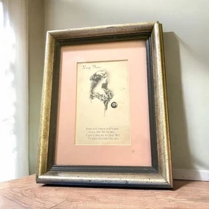 Antike gerahmte Postkarte "Schaltjahr" 1912 doppelseitiger Rahmen viktorianische Dame (PI3) - Bild 1 von 20