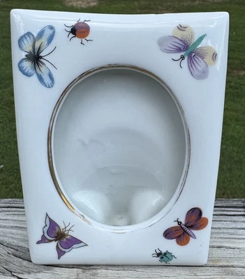 Butterfly Ceramic Tabletop Picture Frame I W Rice & Co Inc 5x4 - Image 1 of 4