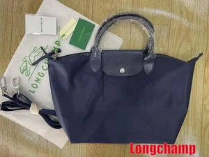 Longchamp Le Pliage Neo Shoulder Bag M Navy Nylon New From Japan - Picture 1 of 6