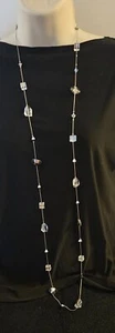 Premier Designs "Ice Crystals" 48"L w 3" Ext Necklace - Picture 1 of 4