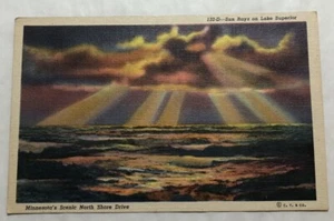 Sun Rays On Lake Superior, Minnesota. Postcard (E2) - Imagen 1 de 2