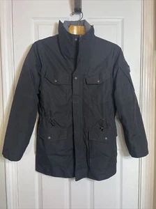 Cole Haan Lightweight Military Utility Black Anorak Jacket Detachable Liner S - Picture 1 of 14