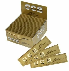 ocb gold slim premium One king Size rolling smoking Papers Skins - Picture 1 of 1