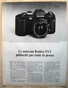 Publicité Papier - Appareil Photo Konica Fs1 De 1980 - Photo 1 sur 1
