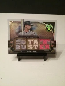 2022 TOPPS TRIPLE HILOS BUSTER POSEY ESTADÍSTICA BUSTER TARJETA RELIQUIA 16/36 - Imagen 1 de 5