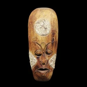 X-Grande Vintage Egipcio Africano Placa de Pared Máscara Facial Escultura... ÚNICA - Imagen 1 de 6