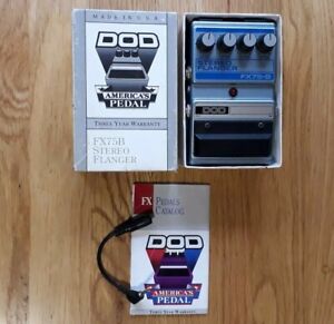 DOD FX75B 1990 Stereo Flanger guitar effects pedal Made in USA FX75-B
