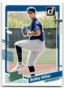 2023 Donruss Rated Prospect Bobby Miller #41 RC Los Angeles Dodgers - Picture 1 of 2