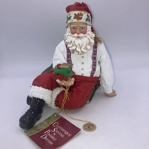 Clothtiques Possible Dreams Santa 1994 Holding Toy Train - Bild 1 von 12