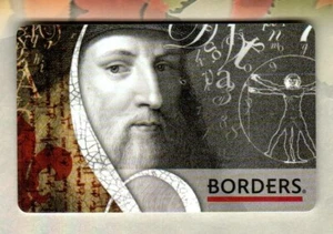 BORDERS Leonardo da Vinci ( 2006 ) Gift Card ( $0 ) - Picture 1 of 1