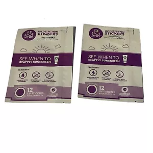 2 Pack Spot My UV Detection Sticker With Derma True, 12 Stickers Each - Picture 1 of 7