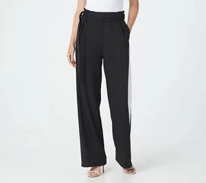 G.I.L.I. Pantalones de pierna ancha cintura bolsa de papel regular - Más colores a368155 - - Imagen 1 de 5
