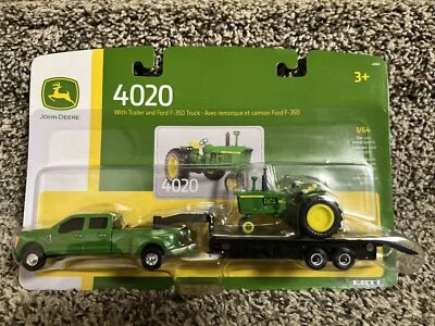2023 ERTL JOHN DEERE 1/64 4020 W/ F-350 And Trailer NEW!! - Image 1 of 4