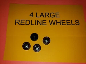 4 large HOTWHEELS RED LINE PARTS SET OF 4 RED LINE REPO WHEELS SET OF 4 TOTAL - Picture 1 of 3