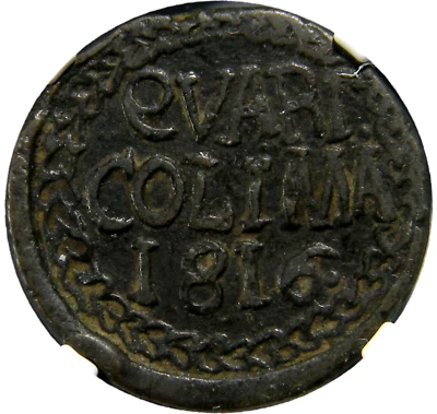 Mexico, Colima 1816 1/4 Real NGC VF Details (1-6) - Image 1 of 4