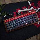 Ensemble de claviers noirs ninja japonais rouge | Cherry MX | clavier mécanique | PBT