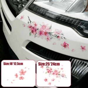 Car Vinyl Sticker Flower Decal Auto Windshield Window Bumper Sticker Pink Cherry - Picture 1 of 12
