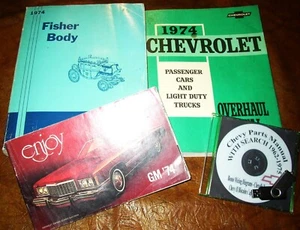 Chevrolet 1974 manual de servicio Chevelle Camaro Nova Impala Monte Carlo Corvette  - Imagen 1 de 6