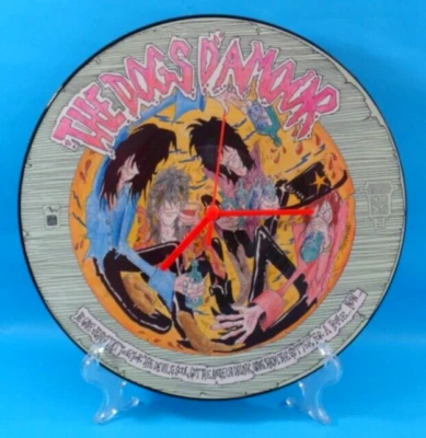 THE DOGS D'AMOUR CLOCK Upcycled Vinyl Record Picture Disc Wall CLOCK 12P099 12" - Image 1 of 4