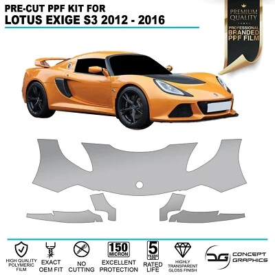 Kit de película de protección de pintura con astillas de piedra PPF para parachoques de capó para Lotus Exige S3 - Imagen 1 de 4