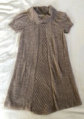 Qi womens S - Sweater DRESS Wool Alpaca Cowl Neck CAMEL TAN - Image 1 of 4
