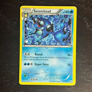 Seismitoad 42/113 Pokemon Legendary Treasures B&W Regular Rare Card MP - Picture 1 of 2