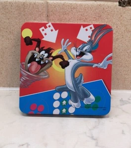 Rare Official Looney Tunes bugs bunny Taz Ludo game magnetic travel case metal - Picture 1 of 5