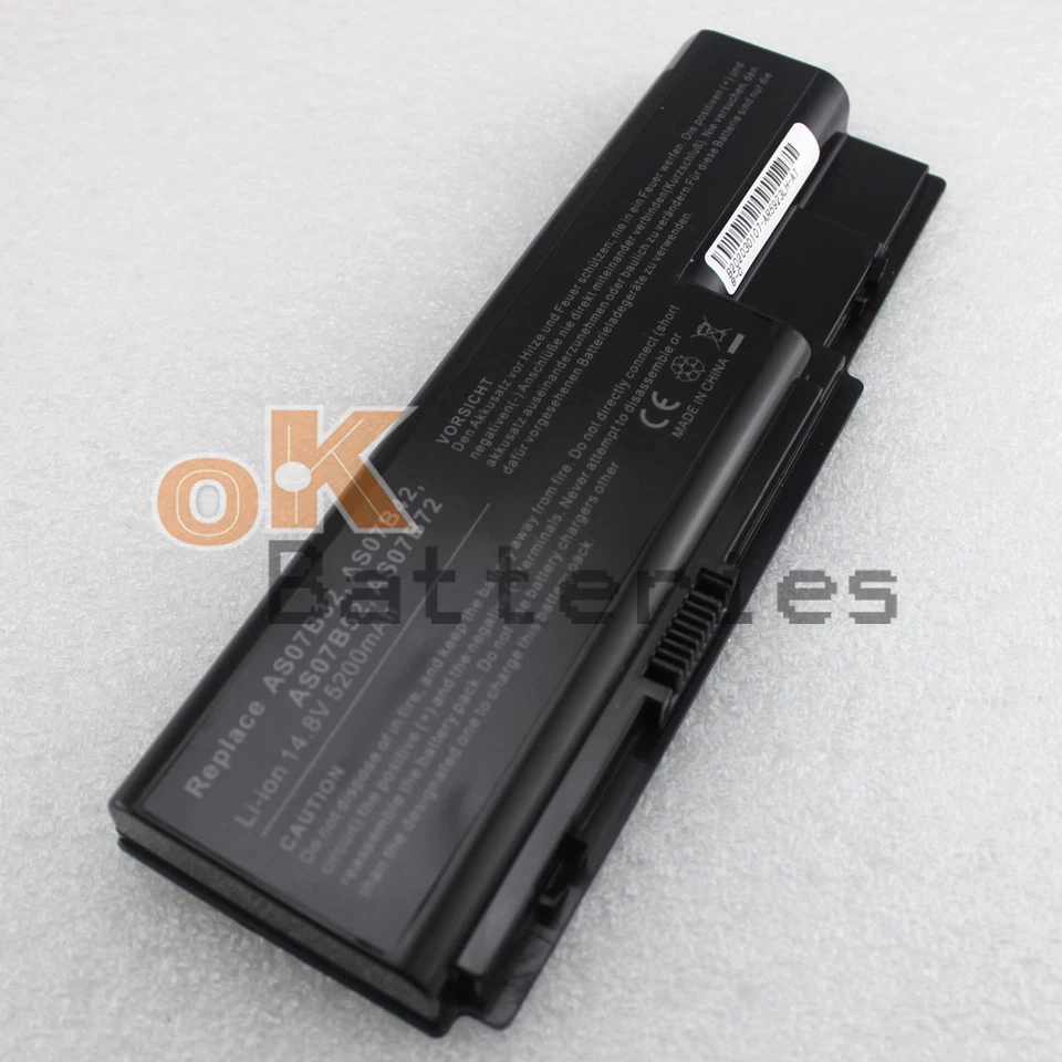 Batería de 8 celdas para Acer AS07B31 AS07B51 AS07B72 934T2180F AS07B42 LC.BTP00.014 Foto 1 de 4
